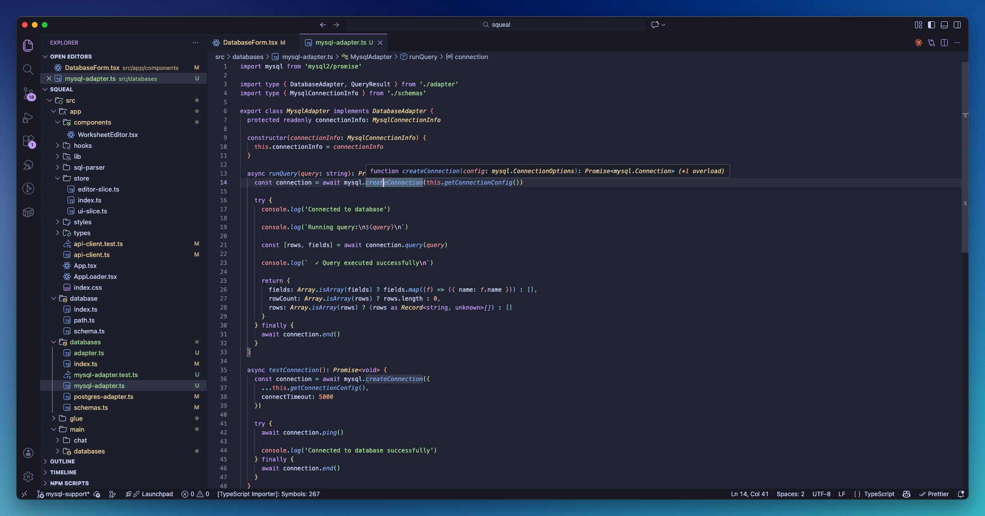 VS Code with TypeScript autocomplete